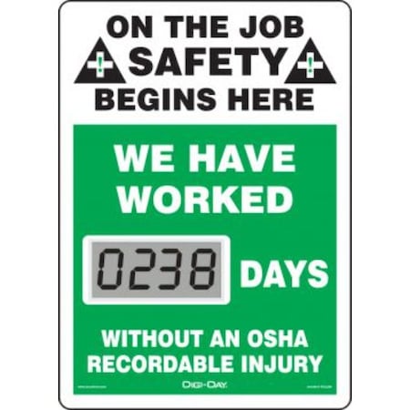 Accuform MINI DIGIDAY ELECTRONIC SCOREBOARDS SCL238 SCL238